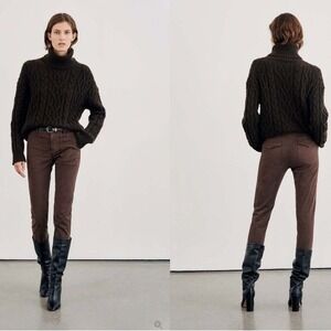 Nili Lotan Jenna Pant Women Size 0 Espresso Brown